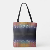 Aangepaste Abstracte Typografie Rainbooglichten Tote Bag (Achterkant)