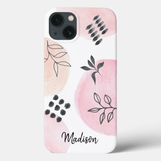 Aangepaste Abstracte vormen van Trendy roze Case-Mate iPhone Case (Achterkant)