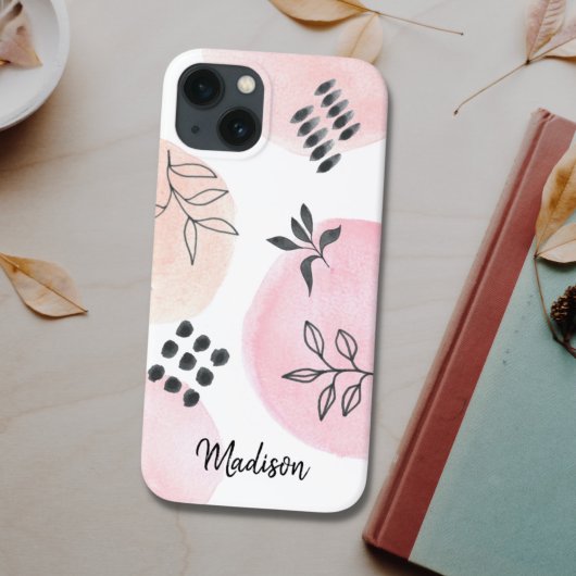Aangepaste Abstracte vormen van Trendy roze Case-Mate iPhone Case