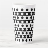Aangepaste abstracte zwart-wit artistieke latte mok (Voorkant)