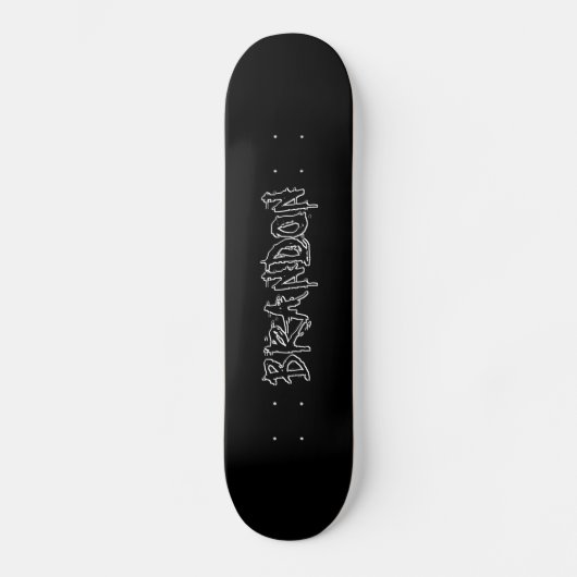 Aangepaste Abstracte zwart-wit Word Art Persoonlijk Skateboard (Voorkant)