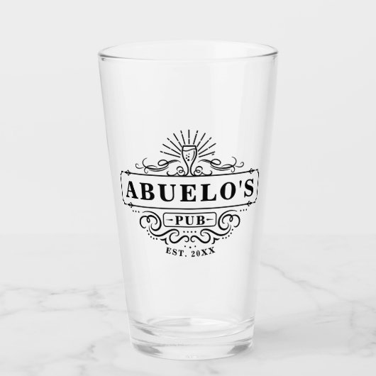 Aangepaste Abuelo's Pub Year van het Glas (Voorkant)