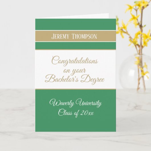 Aangepaste academische titel voor bachelor kaart (Gele Bloem)