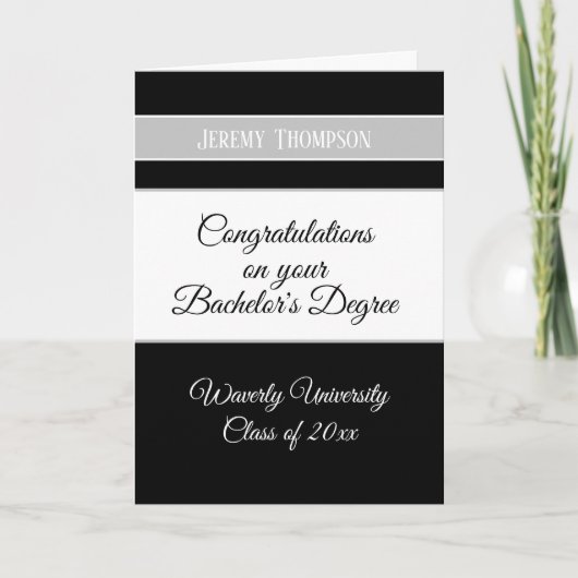 Aangepaste academische titel voor bachelor kaart (Voorkant)