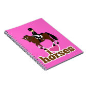 Aangepaste accessoire voor paarden en Rider Dressa Notitieboek (Rechterzijde)