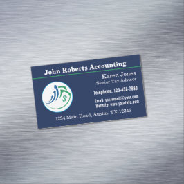 Aangepaste Accountant Bedrijfslogo Kantoor Magnetisch Visitekaartje