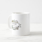 Aangepaste accountant naam financiën  boekhoudicon koffiemok (Voorkant links)