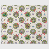 Aangepaste Acht 8 Foto Leuke Kerst Wrapping Papier (Vlak)