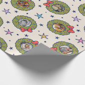 Aangepaste Acht 8 Foto Leuke Kerst Wrapping Papier (Hoek)