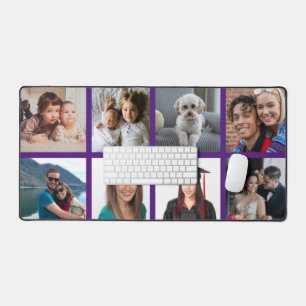 Aangepaste acht foto Deep Paarse grens gepersonali Bureaumat