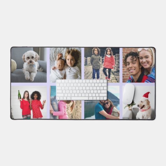Aangepaste acht foto gepersonaliseerd bureaumat (Keyboard & Muis)