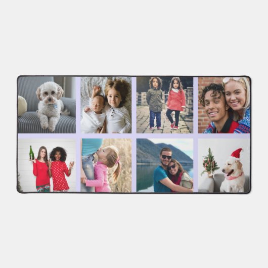 Aangepaste acht foto gepersonaliseerd bureaumat (Voorkant)