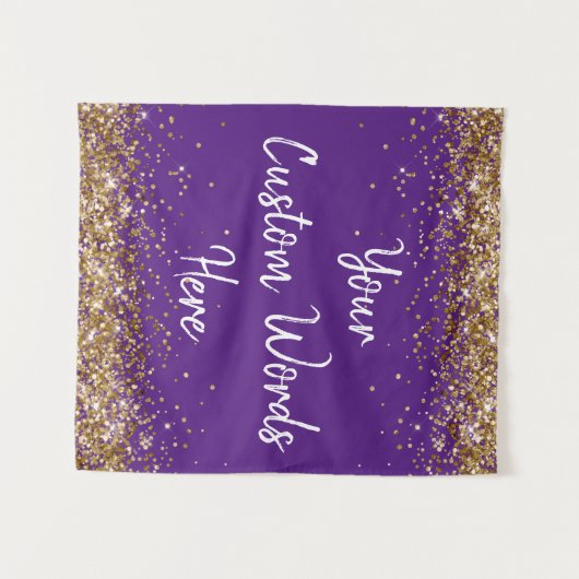 Aangepaste achtergrond Birthday Party Photo Booth  Wandkleed (Voorkant (horizontaal))