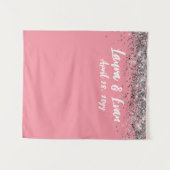 Aangepaste achtergrond bruiloft fotocabine roze & wandkleed (Voorkant (horizontaal))