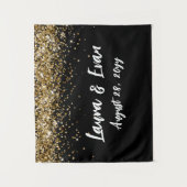 Aangepaste achtergrond Bruiloft Fotocabine Zwart e Wandkleed (Voorkant)