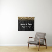 Aangepaste achtergrond Bruiloft Fotocabine Zwart e Wandkleed (In Situ (horizontaal))