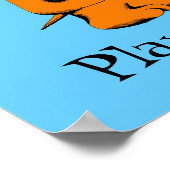 Aangepaste achtergrond en Speelgoed die overeenkom Poster (Hoek)