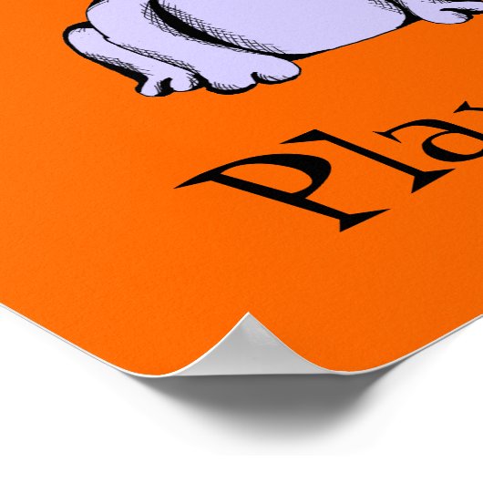 Aangepaste achtergrond en tekst Speelgoed bijpasse Poster (Hoek)