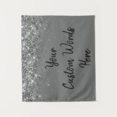 Aangepaste achtergrond Jubileum Foto Booth Gray Gr Wandkleed (Voorkant)