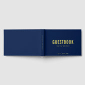 Aangepaste Achtergrond Kleur Vet en Modern Script Gastenboek (Volledig)