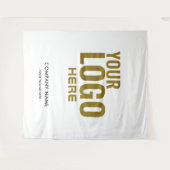 Aangepaste achtergrond met bedrijfslogo voor evene wandkleed (Voorkant (horizontaal))