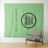 Aangepaste achtergrond met bedrijfslogo voor evene wandkleed (In Situ (horizontaal))