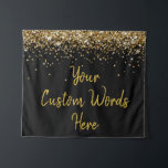 Aangepaste achtergrond op feestdag Foto Booth Gold Wandkleed<br><div class="desc">Aangepaste achtergrond voor fotocabine,  twinkle glitter achtergrond voor jubileum,  vrijgezellenfeest achtergrond hen weekend,  bruiloft fotocabine achtergrond sparkly,  boho fotoprop vrijgezellentocht,  Sweet 16 quinceanera 40th 50th,  jubileum achtergrond zwart en goud,  sparkle achtergrond voor verjaardagsfeest,  gepersonaliseerd 30th 21st 16th 15th,  25th fifteen zestien vijfentwintigste eerste</div>