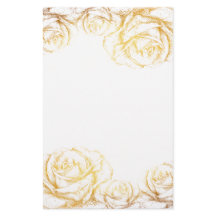 Aangepaste achtergrond  Rozen Floral Faux Gold