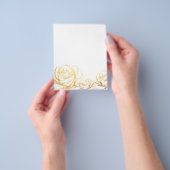 Aangepaste achtergrond Rozen Floral Faux Gold Flyer (Hand)