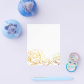 Aangepaste achtergrond Rozen Floral Faux Gold Flyer (Enkel)