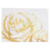 Aangepaste achtergrond  Rozen Floral Faux Gold Groot Cadeauzakje (Achterkant)