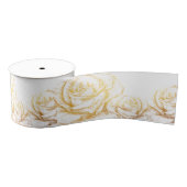 Aangepaste achtergrond  Rozen Floral Faux Gold Grosgrain Lint (Spoel)