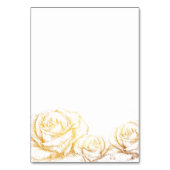 Aangepaste achtergrond  Rozen Floral Faux Gold Kaart (Achterkant)