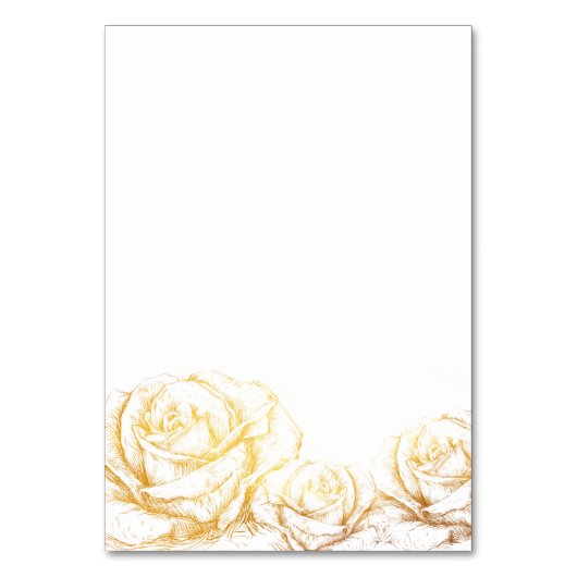 Aangepaste achtergrond  Rozen Floral Faux Gold Kaart (Voorkant)
