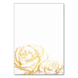 Aangepaste achtergrond  Rozen Floral Faux Gold Kaart