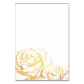 Aangepaste achtergrond  Rozen Floral Faux Gold Kaart (Achterkant)
