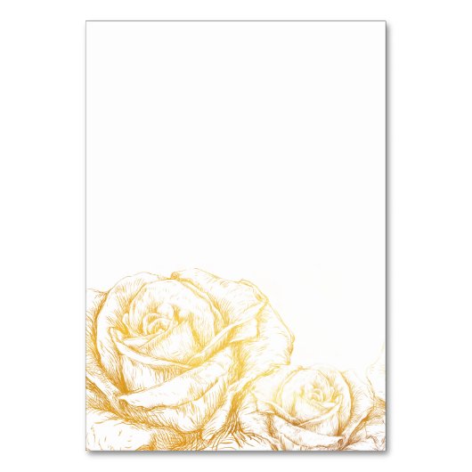 Aangepaste achtergrond  Rozen Floral Faux Gold Kaart (Achterkant)