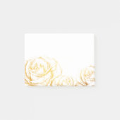 Aangepaste achtergrond  Rozen Floral Faux Gold Post-it® Notes (Voorkant)