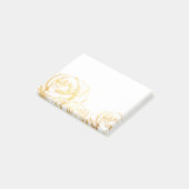 Aangepaste achtergrond  Rozen Floral Faux Gold Post-it® Notes (Schuin)