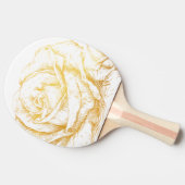 Aangepaste achtergrond  Rozen Floral Faux Gold Tafeltennisbatje (Zijkant)