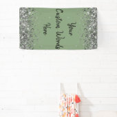 Aangepaste achtergrond verjaardagsfeest foto Sage Spandoek (Insitu)