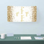 Aangepaste achtergrond verjaardagsfeest foto wit & spandoek (Beurs)