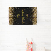 Aangepaste achtergrond verjaardagsfeest foto zwart spandoek (Insitu)