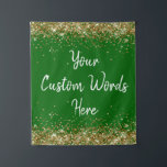 Aangepaste achtergrond verjaardagsfeestje fotocabi wandkleed<br><div class="desc">Aangepaste achtergrond voor fotocabine,  Sparkle Birthday Twinkle 15th 18th,  Glitter Anniversary Sweet 16 16th,  gepersonaliseerd 30th 21st 25th 35th,  vrijgezellenfeest hen do Weekend,  huwelijksnacht Sparkly Son Boho Bach Prop Bachelorette Party,  Quinceanera 40th 50th 60th 70th,  20th Vo Vernieuwing afstuderen Meisje,  Dochter Emerald Green White Gold Gold</div>