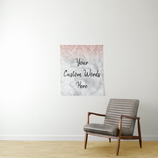 Aangepaste achtergrond verjaardagsfeestje marmeren wandkleed (In situ)