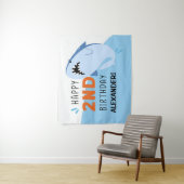 Aangepaste achtergrond voor kinderfeestje 2e verja wandkleed (In situ)