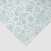 Aangepaste achtergrond voor Mint-Groen Floral Pais Tissuepapier (Detail)