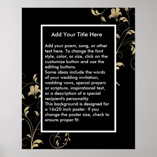 Aangepaste achtergrond voor Poster (Voorkant)