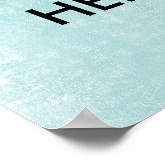 Aangepaste achtergrondafdrukken van lichtblauw pap poster (Hoek)