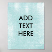 Aangepaste achtergrondafdrukken van lichtblauw pap poster (Voorkant)